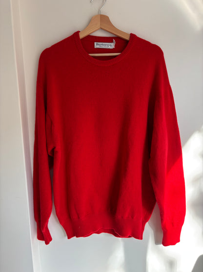 Burberrys Kırmızı Yün Kazak
