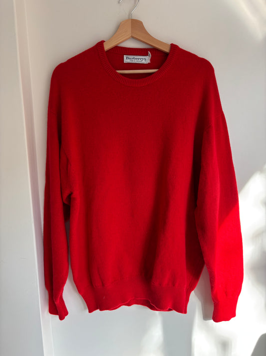Burberrys Kırmızı Yün Kazak