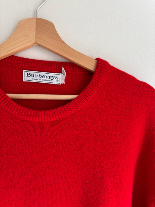 Burberrys Kırmızı Yün Kazak